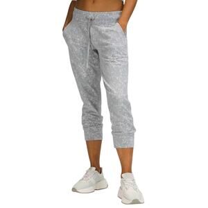 Lululemon Ready to Rulu Crop Jogger Size 4 Speckled Gray Jacquard Drawstring